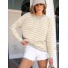 imageANRABESS Womens Striped Sweaters Long Sleeve Top Crewneck Color Block Casual Loose Knitted Pullover Shirts 2025 Fall OutfitsApricot White Grey