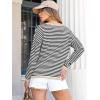 imageANRABESS Womens Striped Sweaters Long Sleeve Top Crewneck Color Block Casual Loose Knitted Pullover Shirts 2025 Fall OutfitsBlack White Apricot