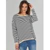 imageANRABESS Womens Striped Sweaters Long Sleeve Top Crewneck Color Block Casual Loose Knitted Pullover Shirts 2025 Fall OutfitsBlack White Apricot