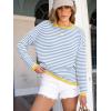 imageANRABESS Womens Striped Sweaters Long Sleeve Top Crewneck Color Block Casual Loose Knitted Pullover Shirts 2025 Fall OutfitsBlue White Yellow