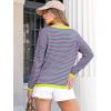 imageANRABESS Womens Striped Sweaters Long Sleeve Top Crewneck Color Block Casual Loose Knitted Pullover Shirts 2025 Fall OutfitsPink Green