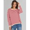 imageANRABESS Womens Striped Sweaters Long Sleeve Top Crewneck Color Block Casual Loose Knitted Pullover Shirts 2025 Fall OutfitsRed White Apricot