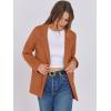imageANRABESS Womens Sweater Blazer 2025 Fall Cardigan Chunky Knit Jacket CoatsCaramel