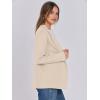 imageANRABESS Womens Sweater Blazer 2025 Fall Cardigan Chunky Knit Jacket CoatsLight Apricot