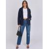 imageANRABESS Womens Sweater Blazer 2025 Fall Cardigan Chunky Knit Jacket CoatsNavy Blue