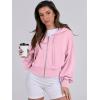 imageANRABESS Womens Zip Up Hoodies Cropped Sweatshirts Casual Comfy Cute Zip Jackets Fashion Trendy Fall Outfits 2025 Y2K ClothesPink