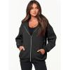 imageANRABESS Womens Zip Up Hoodies Long Sleeve Oversized Sweatshirts Fleece Y2K Jacket Pockets 2025 Fall Outfits Fashion ClothesBlack