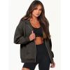 imageANRABESS Womens Zip Up Hoodies Long Sleeve Oversized Sweatshirts Fleece Y2K Jacket Pockets 2025 Fall Outfits Fashion ClothesBlack Grey