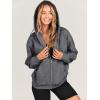 imageANRABESS Womens Zip Up Hoodies Long Sleeve Oversized Sweatshirts Fleece Y2K Jacket Pockets 2025 Fall Outfits Fashion ClothesDark Grey
