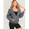 imageANRABESS Womens Zip Up Hoodies Long Sleeve Oversized Sweatshirts Fleece Y2K Jacket Pockets 2025 Fall Outfits Fashion ClothesDark Grey