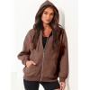 imageANRABESS Womens Zip Up Hoodies Long Sleeve Oversized Sweatshirts Fleece Y2K Jacket Pockets 2025 Fall Outfits Fashion ClothesDeep Brown