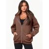imageANRABESS Womens Zip Up Hoodies Long Sleeve Oversized Sweatshirts Fleece Y2K Jacket Pockets 2025 Fall Outfits Fashion ClothesDeep Brown