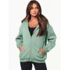 imageANRABESS Womens Zip Up Hoodies Long Sleeve Oversized Sweatshirts Fleece Y2K Jacket Pockets 2025 Fall Outfits Fashion ClothesMint Green