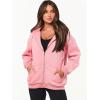 imageANRABESS Womens Zip Up Hoodies Long Sleeve Oversized Sweatshirts Fleece Y2K Jacket Pockets 2025 Fall Outfits Fashion ClothesPink