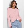 imageCaracilia Womens 2025 Fall Cardigan Sweaters Knitted Dressy Casual Jackets Trendy OutfitsPink