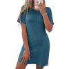 imageANRABESS Women Short Sleeve Sleep Night Shirts Comfy Nightgowns Ribbed Pajamas House Sweater Dress 2025 Fall SleepwearTeal