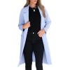 imageANRABESS Womens Cardigan Sweater 2025 Fall Outfits Knitted Lapel Long Coats CoatigansSky