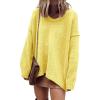 imageANRABESS Womens Oversized Casual Loose Slouchy Scoop V Neck Batwing Long Sleeve Knit 2025 Fall Pullover SweatersYellow
