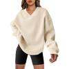 imageANRABESS Womens Oversized V Neck Sweatshirt Fleece Long Sleeve Hoodies Pullover Comfy Top Outfits 2025 Teen Preppy ClothesBeige