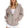 imageANRABESS Womens Zip Up Hoodies Long Sleeve Oversized Sweatshirts Fleece Y2K Jacket Pockets 2025 Fall Outfits Fashion ClothesLight Khaki