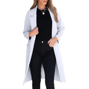 imageANRABESS Womens Cardigan Sweater 2025 Fall Outfits Knitted Lapel Long Coats CoatigansLight Blue