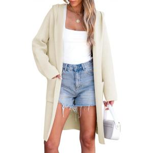 imageANRABESS Womens Cardigan Sweater Oversized Coatigan Knitted Hooded Coat 2025 Fall Outfits OutwearWhite