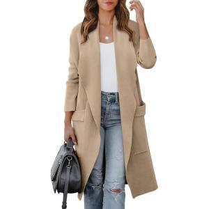 imageANRABESS Womens Long Cardigan Sweater 2025 Fall Fashion Casual Oversized Knit Open Front Coatigan Jacket Coat OutfitsBright Tan