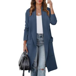 imageANRABESS Womens Long Cardigan Sweater 2025 Fall Fashion Casual Oversized Knit Open Front Coatigan Jacket Coat OutfitsDeep Blue
