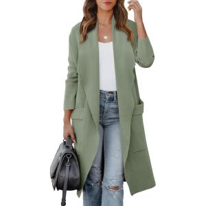imageANRABESS Womens Long Cardigan Sweater 2025 Fall Fashion Casual Oversized Knit Open Front Coatigan Jacket Coat OutfitsOlive