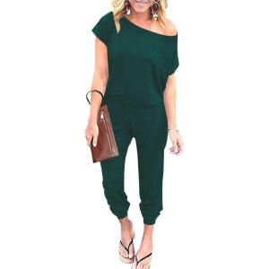 imageANRABESS Womens Loose Summer Casual Off Shoulder Short Sleeve One Piece Long Pants Romper Jumpsuit Vacation Outfits A203molvL