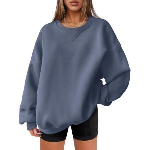 imageANRABESS Womens Oversized Sweatshirts Hoodies Crewneck Fleece Pullover Sweaters 2025 Fall Outfits Teen Girls Winter ClothesGreyblue