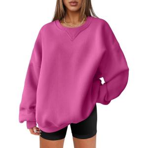 imageANRABESS Womens Oversized Sweatshirts Hoodies Crewneck Fleece Pullover Sweaters 2025 Fall Outfits Teen Girls Winter ClothesHotpink