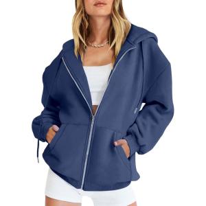 imageANRABESS Womens Zip Up Hoodies Long Sleeve Oversized Sweatshirts Fleece Y2K Jacket Pockets 2025 Fall Outfits Fashion ClothesNavy Blue