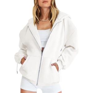 imageANRABESS Womens Zip Up Hoodies Long Sleeve Oversized Sweatshirts Fleece Y2K Jacket Pockets 2025 Fall Outfits Fashion ClothesWhite