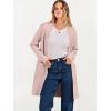 imageANRABESS Cardigan Sweater for Women Casual 2025 Fall Fashion Coat Long Sleeve Open Front Knit Coatigan OutwearPink