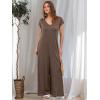 imageANRABESS Jumpsuits for Women 2025 Summer Casual Loose Cap Sleeve Crewneck Wide Leg Rompers Jumper One Piece Beach OutfitsBrown