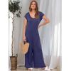 imageANRABESS Jumpsuits for Women 2025 Summer Casual Loose Cap Sleeve Crewneck Wide Leg Rompers Jumper One Piece Beach OutfitsDeep Blue