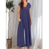 imageANRABESS Jumpsuits for Women 2025 Summer Casual Loose Cap Sleeve Crewneck Wide Leg Rompers Jumper One Piece Beach OutfitsDeep Blue