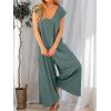 imageANRABESS Jumpsuits for Women 2025 Summer Casual Loose Cap Sleeve Crewneck Wide Leg Rompers Jumper One Piece Beach OutfitsGreen