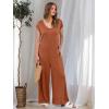 imageANRABESS Jumpsuits for Women 2025 Summer Casual Loose Cap Sleeve Crewneck Wide Leg Rompers Jumper One Piece Beach OutfitsOrange