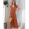 imageANRABESS Jumpsuits for Women 2025 Summer Casual Loose Cap Sleeve Crewneck Wide Leg Rompers Jumper One Piece Beach OutfitsOrange