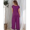 imageANRABESS Jumpsuits for Women 2025 Summer Casual Loose Cap Sleeve Crewneck Wide Leg Rompers Jumper One Piece Beach OutfitsPurple Red