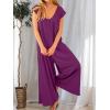 imageANRABESS Jumpsuits for Women 2025 Summer Casual Loose Cap Sleeve Crewneck Wide Leg Rompers Jumper One Piece Beach OutfitsPurple Red