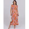 imageANRABESS Summer Dress for Women 2025 Maxi Sundresses Casual Cap Sleeve Crew Neck Loose Split Beach Travel Vacation OutfitsFloral Orange Pink