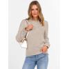 imageANRABESS Sweaters for Women Lace Long Sleeve Tops 2025 Fall Dressy Casual Business Knitted Pullover Shirts Puff Cuffs OutfitsAlmond