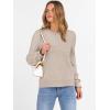 imageANRABESS Sweaters for Women Lace Long Sleeve Tops 2025 Fall Dressy Casual Business Knitted Pullover Shirts Puff Cuffs OutfitsAlmond