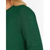 imageANRABESS Sweaters for Women Lace Long Sleeve Tops 2025 Fall Dressy Casual Business Knitted Pullover Shirts Puff Cuffs OutfitsForest Green