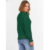 imageANRABESS Sweaters for Women Lace Long Sleeve Tops 2025 Fall Dressy Casual Business Knitted Pullover Shirts Puff Cuffs OutfitsForest Green