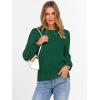 imageANRABESS Sweaters for Women Lace Long Sleeve Tops 2025 Fall Dressy Casual Business Knitted Pullover Shirts Puff Cuffs OutfitsForest Green