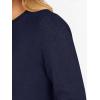 imageANRABESS Sweaters for Women Lace Long Sleeve Tops 2025 Fall Dressy Casual Business Knitted Pullover Shirts Puff Cuffs OutfitsNavy Blue